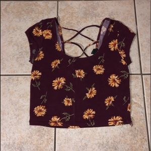 Forever 21 sunflower crop top